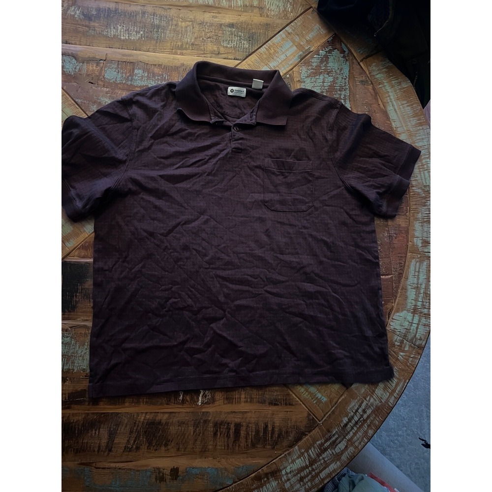 Men's Haggar Maroon Polo Shirt Size XL‎